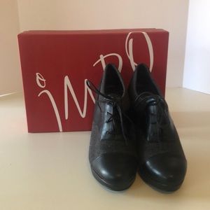 Impo stiletto ankle booties.